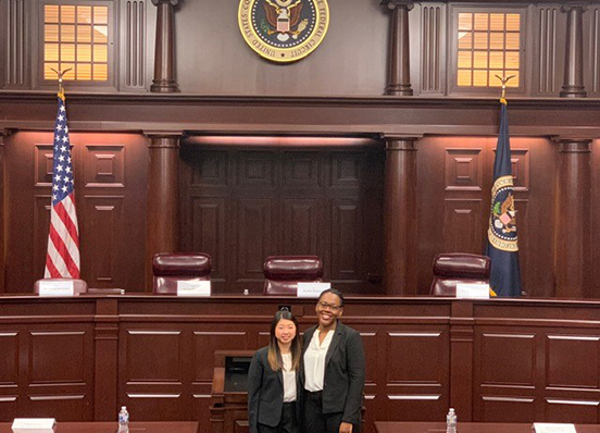 Emily Siegl and Savannah Merceus take Second-Best Oralist honors at National Saul Lefkowitz Moot Trademark Law Moot Court Competition in 2019